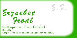 erzsebet frodl business card